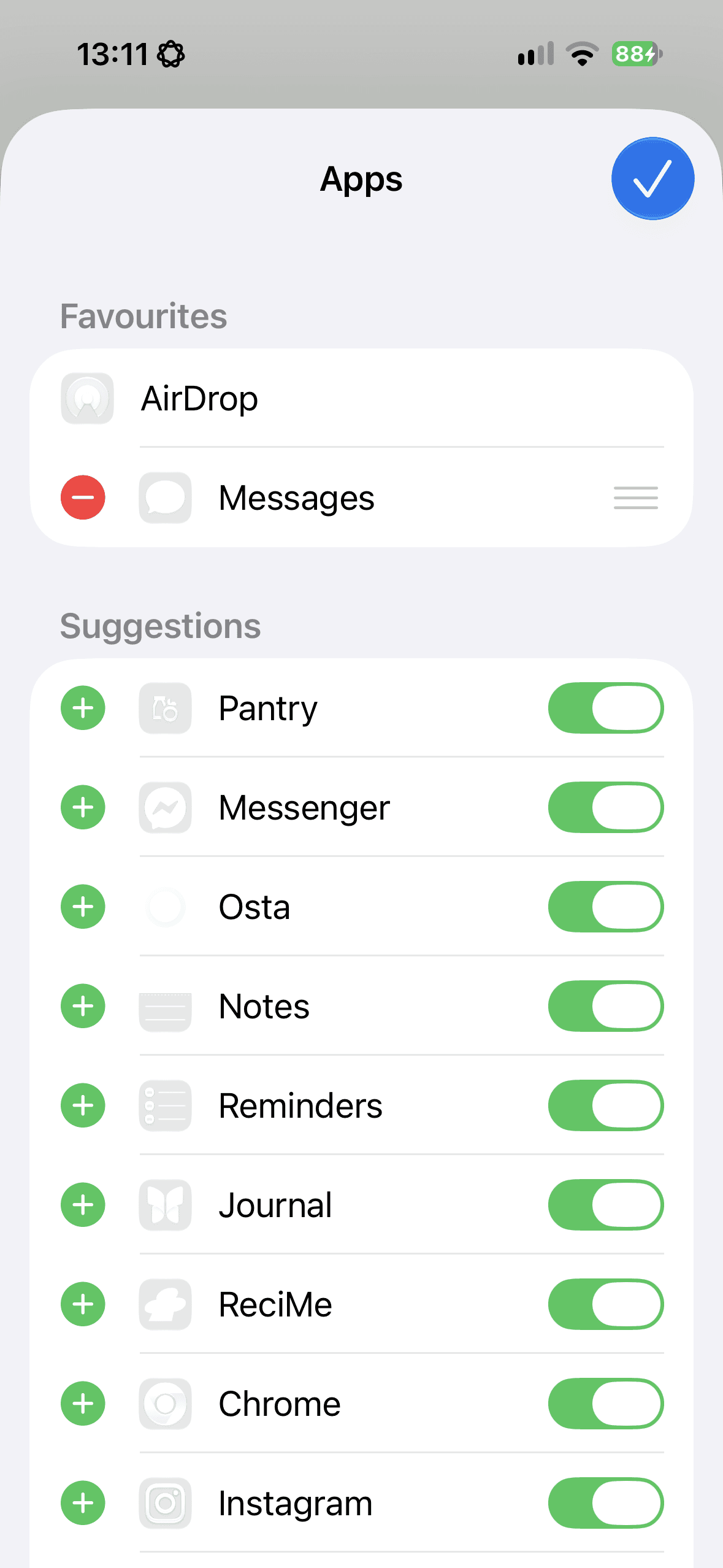 Add Pantry to Favourites